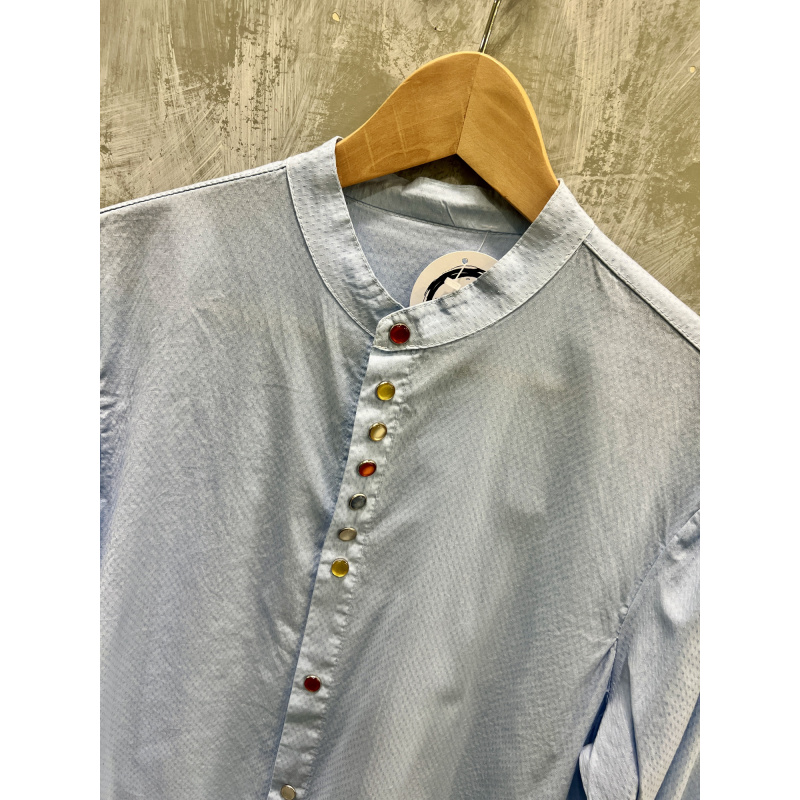 Camicia  Coreana azzurra_2